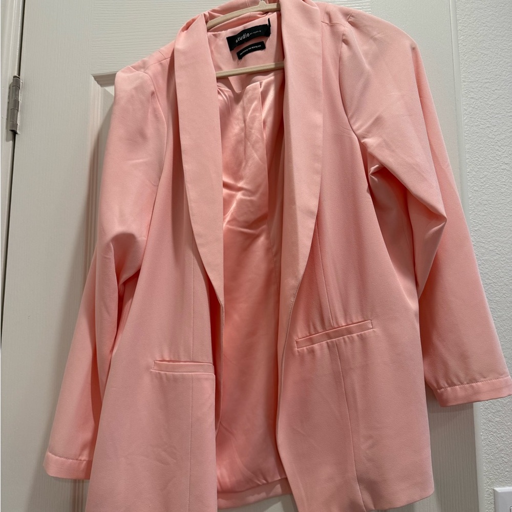 Torrid Parker studio Crepe blazer pink